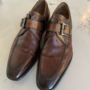 Magnanni Meyer Water Resistant Leather Monk Strap Shoe (Men)